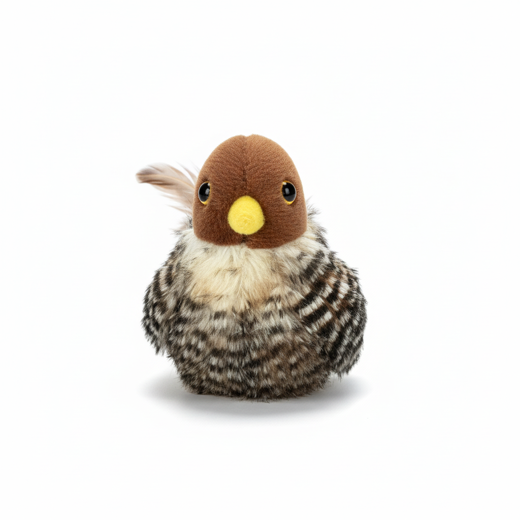 Oiseau Sonore Interactif pour Chat – Jouet en Peluche qui Chante et Bouge