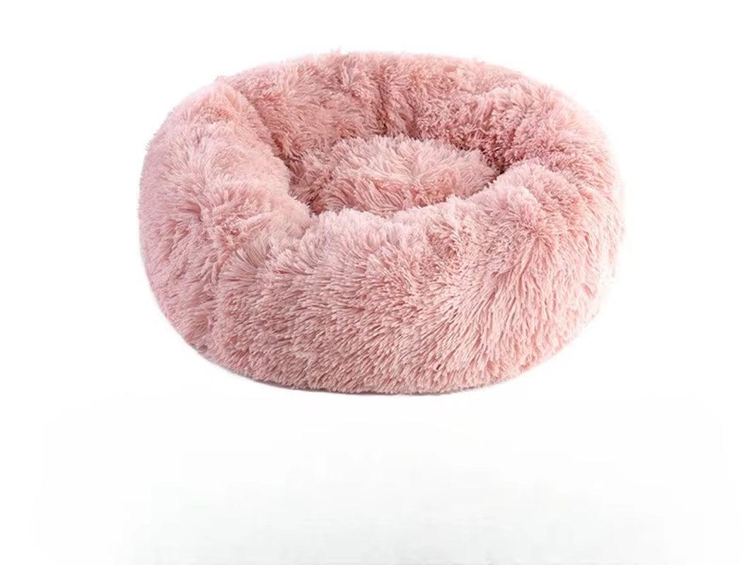 Plush Pet Nest Winter Cat Nest Dog Nest Warm Detachable and Washable round Cat Nest Pet Bed Seasonal Universal Decoration Home